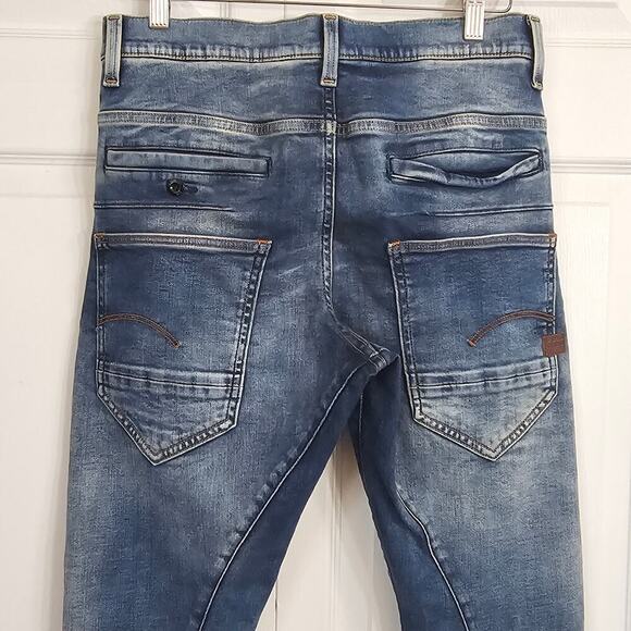 G-Star Mens Denim Jeans D-Staq 3D Slim‎ Jeans 28/34 Skinny Street Skater Indie - Picture 9 of 12